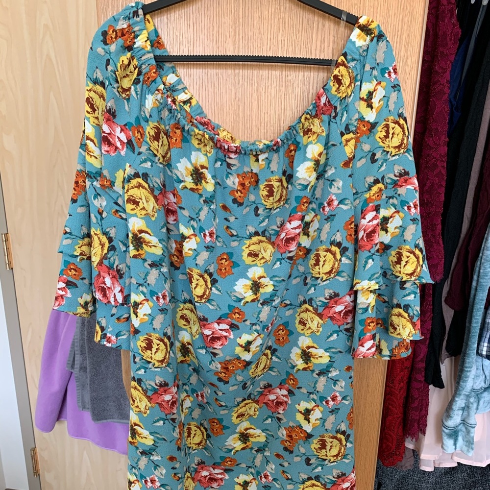 Cute Floral Knee Length Dress